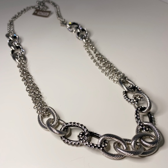 Chico's Accessories - Silver Metal Chain Gem Waist Belt Accessory